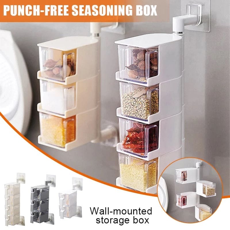 360˚ Degree Rotating Spice Box, Seasoning Storage Box, Kitchen Spice Container 360˚ Degree Rotating Spice Box, Seasoning Storage Box, Kitchen Spice Container